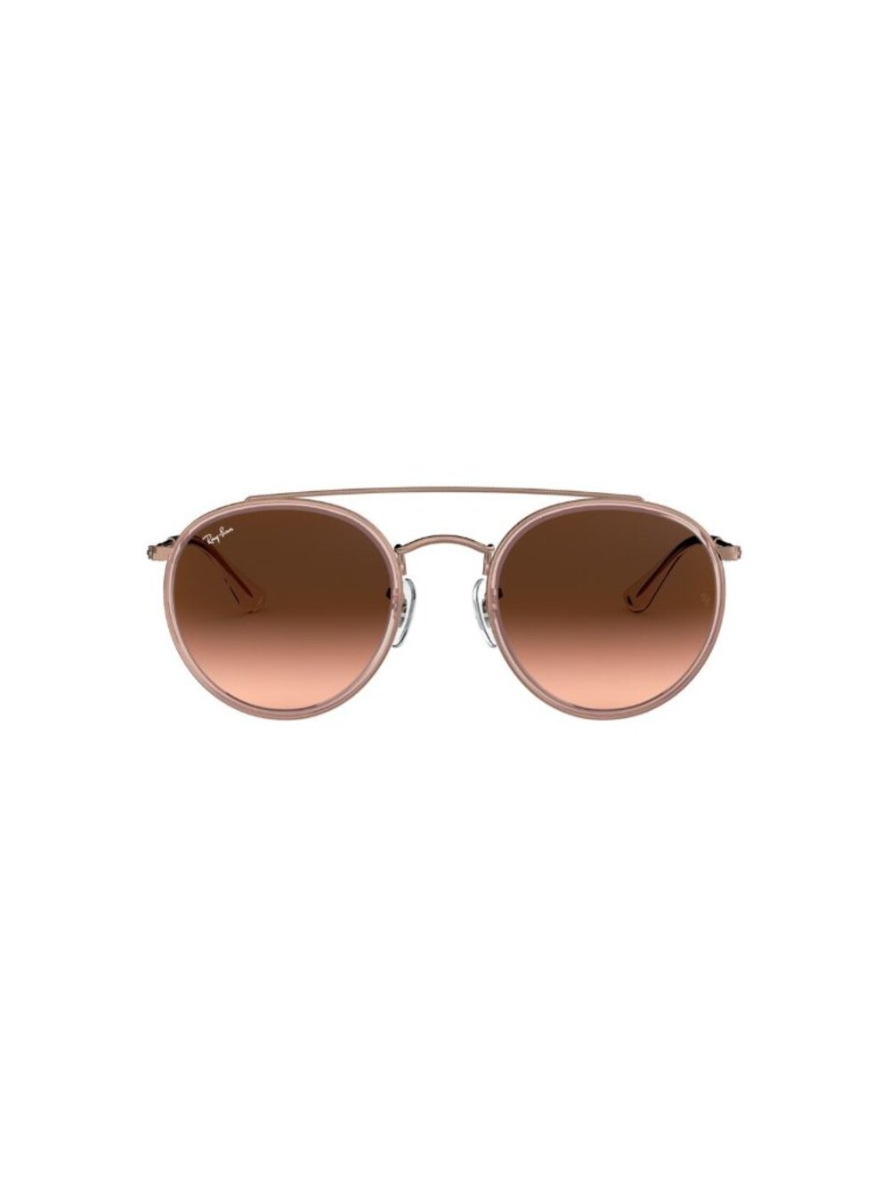 New Ray-Ban Unisex Sunglasses Bronze Round Pink Lens Metal Frame Ray Ban RB3647N